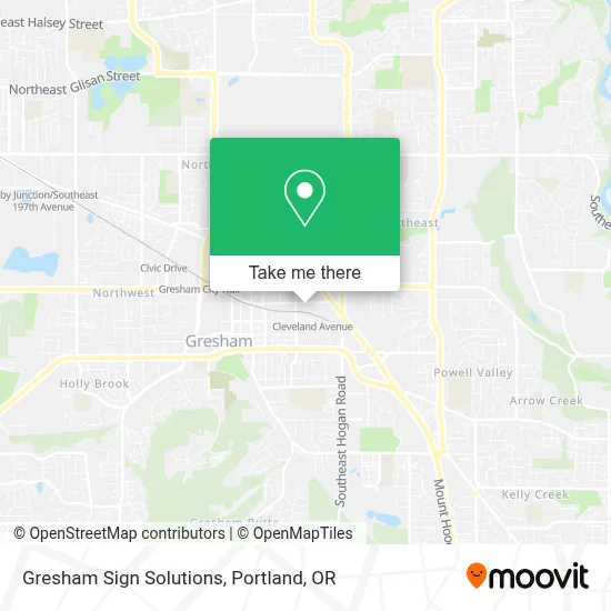 Gresham Sign Solutions map