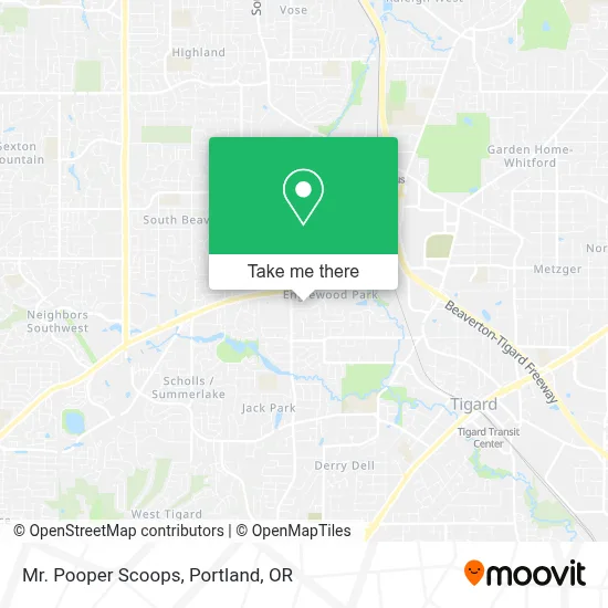 Mr. Pooper Scoops map