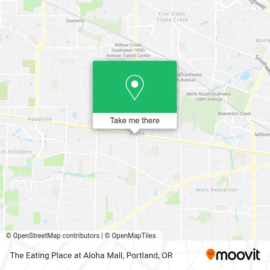 The Eating Place at Aloha Mall map