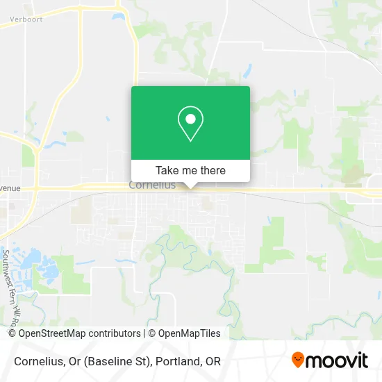 Cornelius, Or (Baseline St) map
