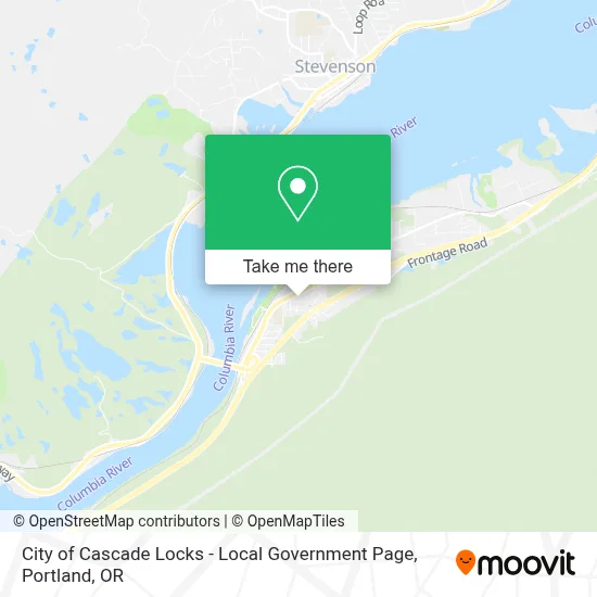 City of Cascade Locks - Local Government Page map