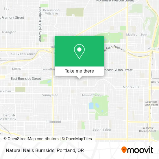 Natural Nails Burnside map