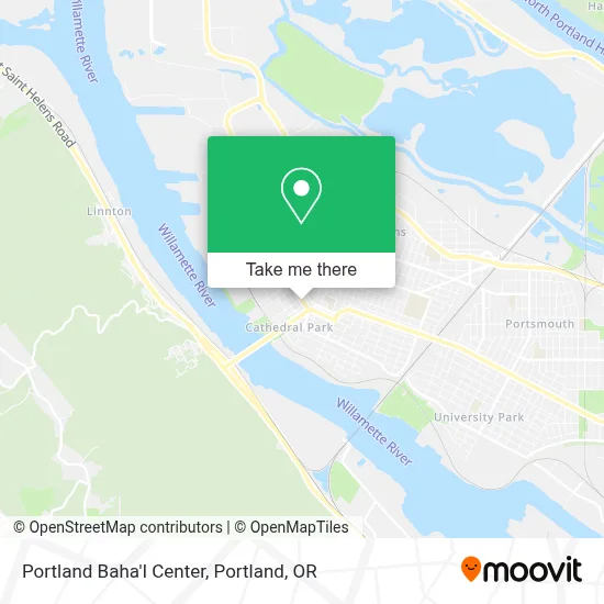 Portland Baha'I Center map