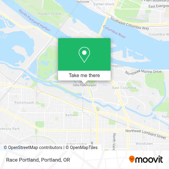 Race Portland map