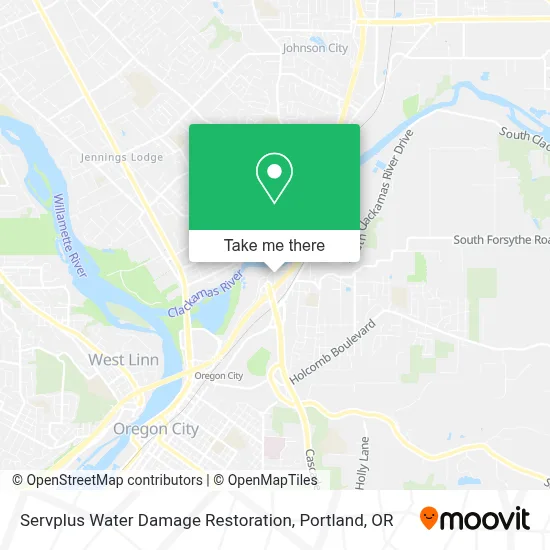 Servplus Water Damage Restoration map
