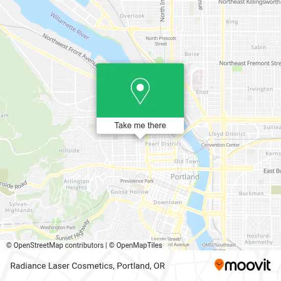 Radiance Laser Cosmetics map