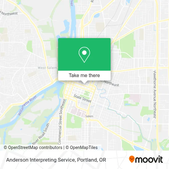 Anderson Interpreting Service map