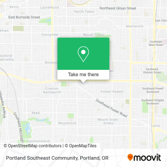 Portland Southeast Community map