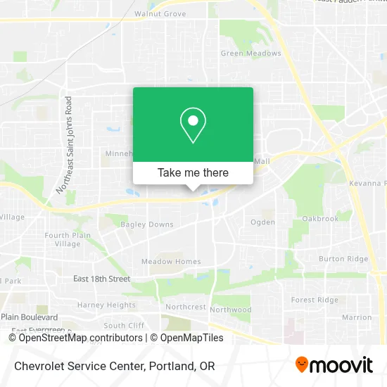 Chevrolet Service Center map