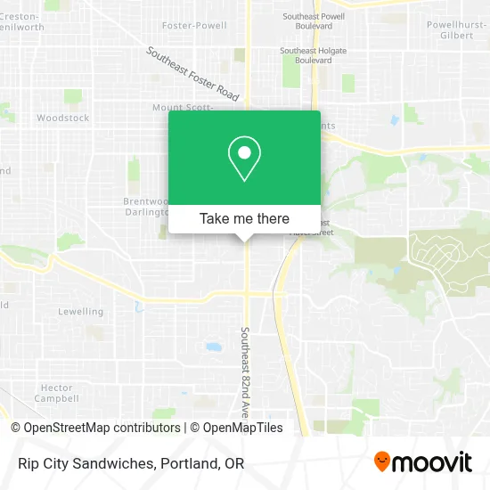 Rip City Sandwiches map