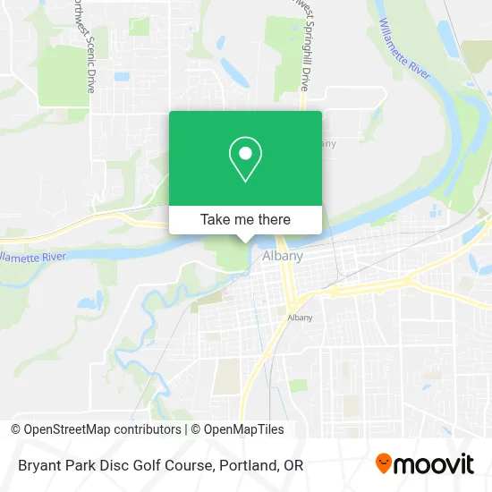 Bryant Park Disc Golf Course map