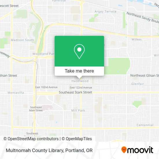Multnomah County Library map