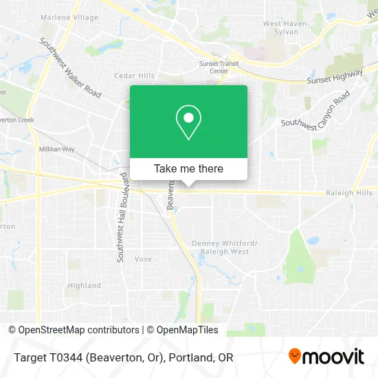 Target T0344 (Beaverton, Or) map