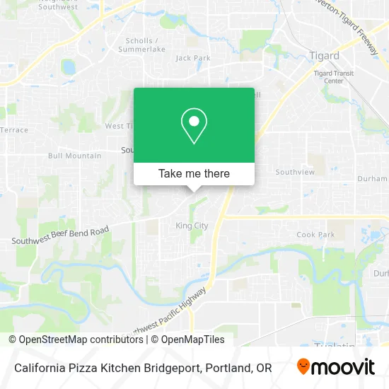 California Pizza Kitchen Bridgeport map