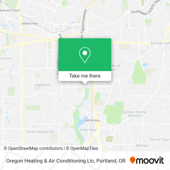 Oregon Heating & Air Conditioning Llc map