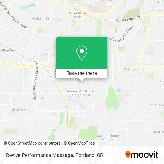 Revive Performance Massage map