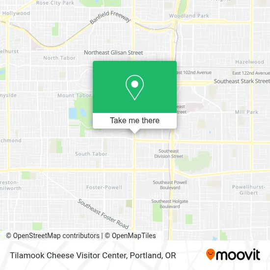 Tilamook Cheese Visitor Center map