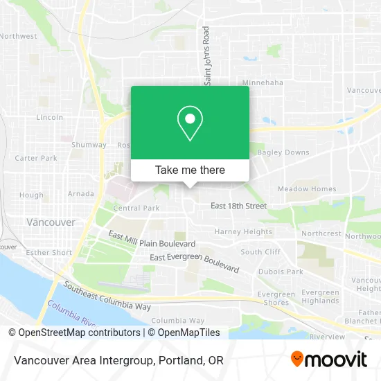 Vancouver Area Intergroup map