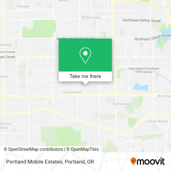 Portland Mobile Estates map