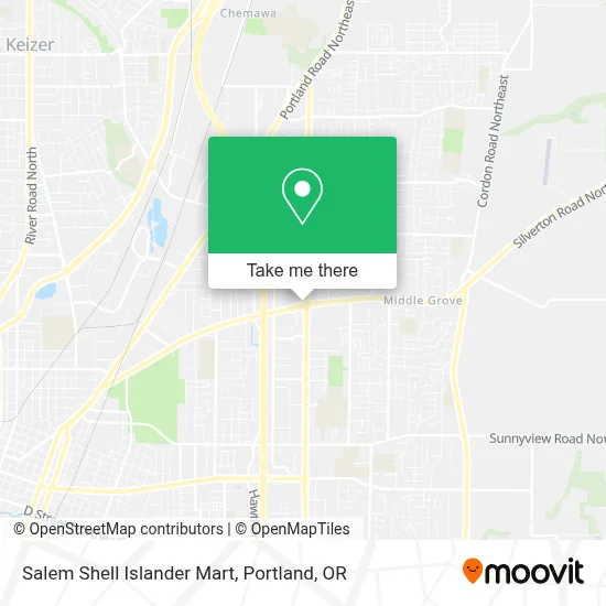 Salem Shell Islander Mart map