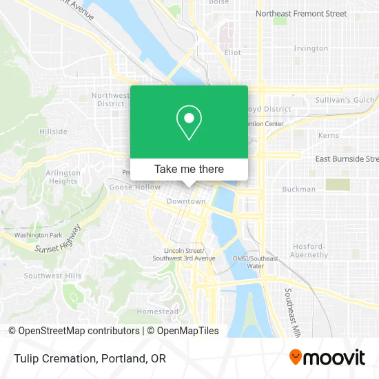 Tulip Cremation map