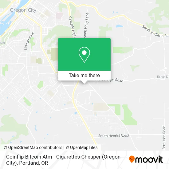 Coinflip Bitcoin Atm - Cigarettes Cheaper (Oregon City) map