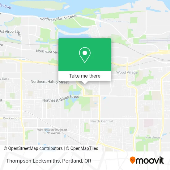 Thompson Locksmiths map