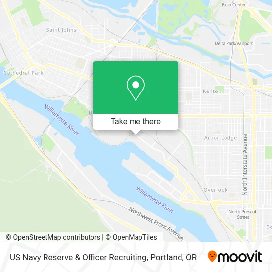 US Navy Reserve & Officer Recruiting map