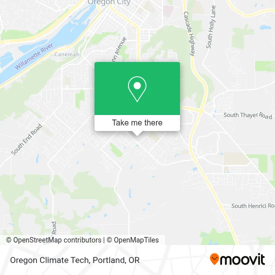 Oregon Climate Tech map