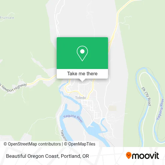 Beautiful Oregon Coast map