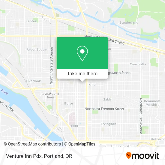 Venture Inn Pdx map