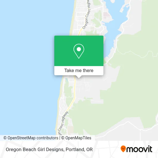 Oregon Beach Girl Designs map
