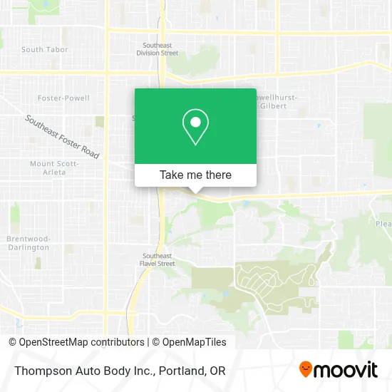 Thompson Auto Body Inc. map