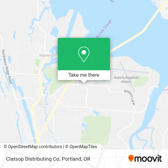 Clatsop Distributing Co map
