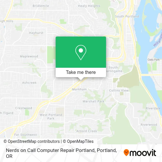 Nerds on Call Computer Repair Portland map