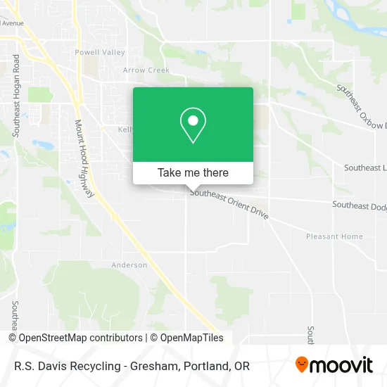 R.S. Davis Recycling - Gresham map