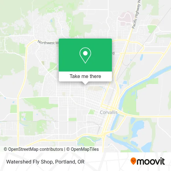 Watershed Fly Shop map