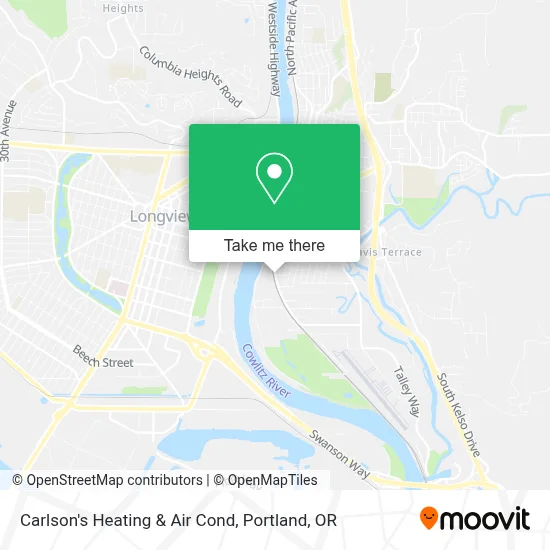 Carlson's Heating & Air Cond map