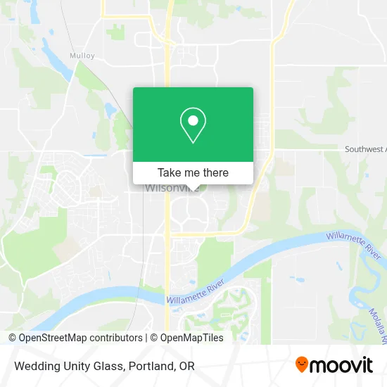 Wedding Unity Glass map