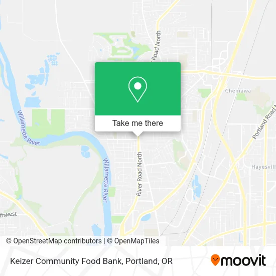 Keizer Community Food Bank map