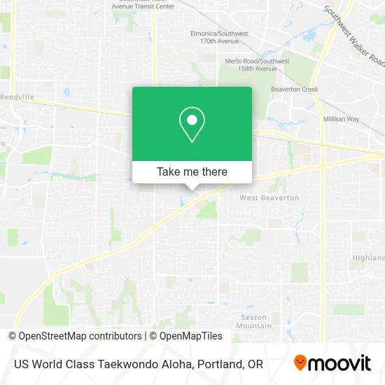 US World Class Taekwondo Aloha map