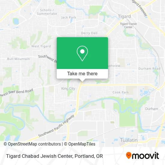 Tigard Chabad Jewish Center map