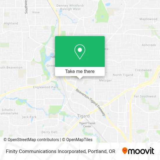 Finity Communications Incorporated map
