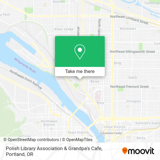 Polish Library Association & Grandpa's Cafe map