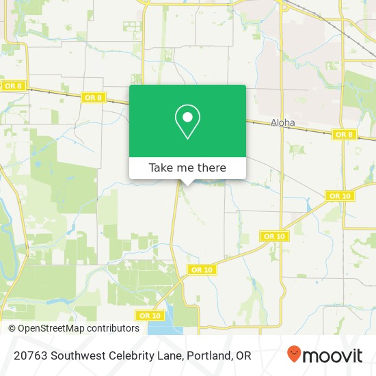 20763 Southwest Celebrity Lane map