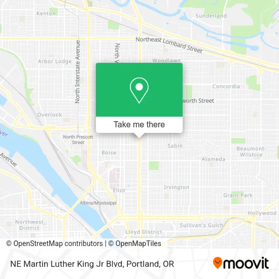Mapa de NE Martin Luther King Jr Blvd