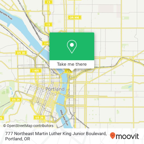 777 Northeast Martin Luther King Junior Boulevard map