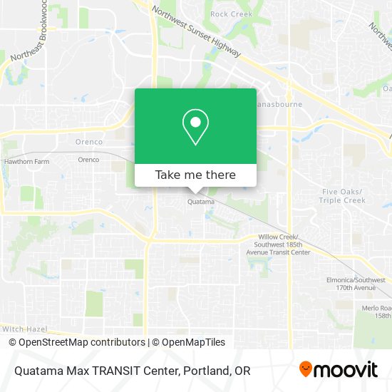 Quatama Max TRANSIT Center map