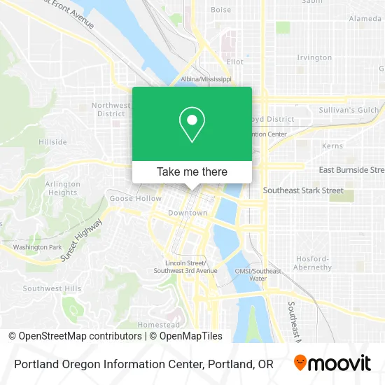 Mapa de Portland Oregon Information Center