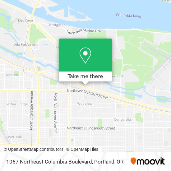 Mapa de 1067 Northeast Columbia Boulevard
